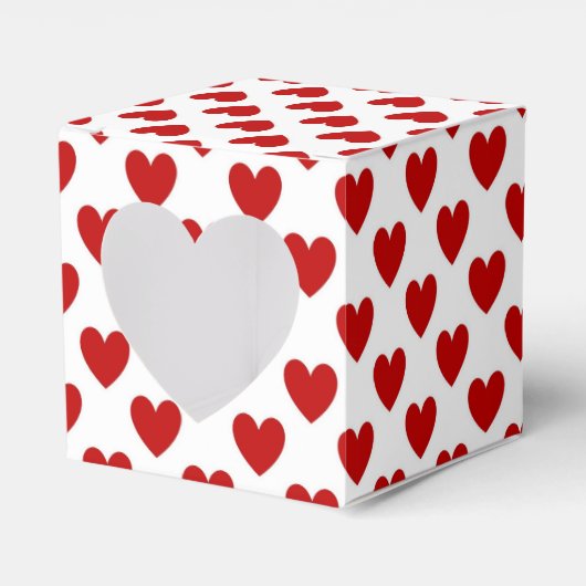 赤いハート フェイバーボックス (正面サイド)