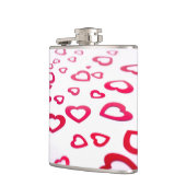 赤いハート フラスク (左)