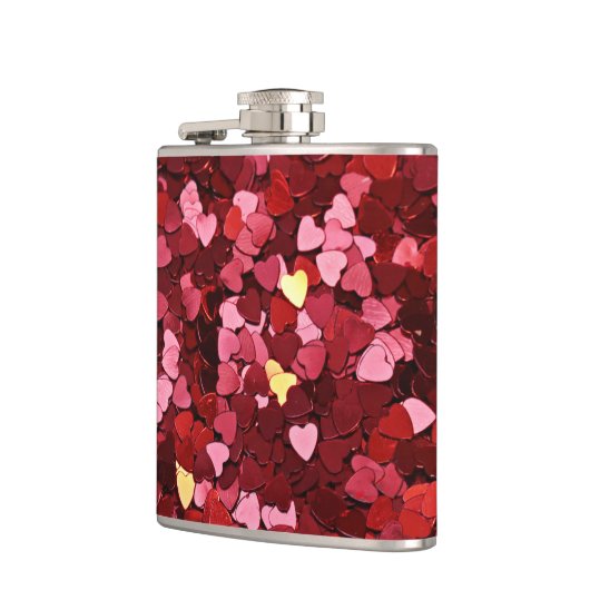 赤いハート フラスク (左)