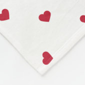 赤いハート フリースブランケット (角)