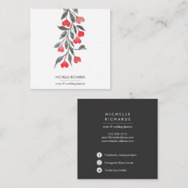 赤いハート |プロフェッショナルソーシャルメディアのアイコン スクエア名刺