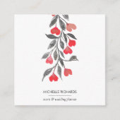 赤いハート |プロフェッショナルソーシャルメディアのアイコン スクエア名刺 (正面)