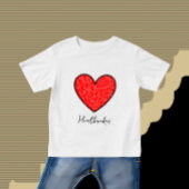 赤いハート ベビーTシャツ