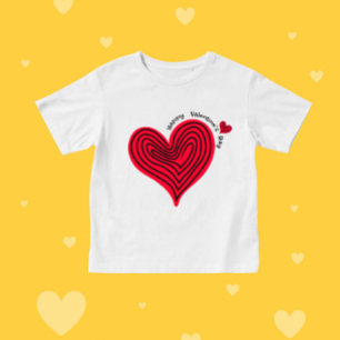 赤いハート ベビーTシャツ