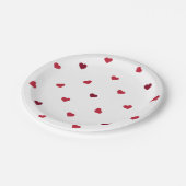 赤いハート ペーパープレート (アングル)