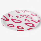 赤いハート ペーパープレート (アングル)