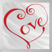 赤いハート ポスター (正面)