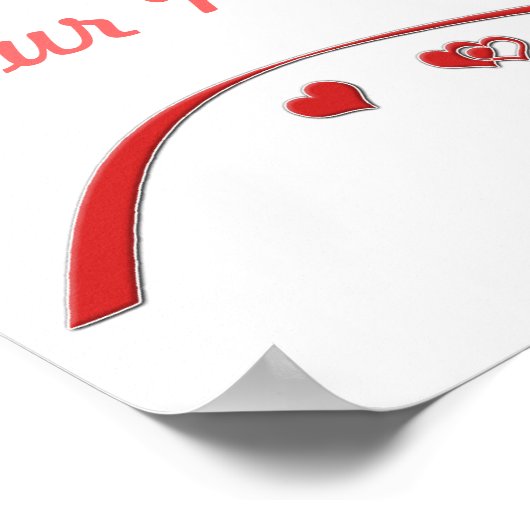 赤いハート ポスター (角)