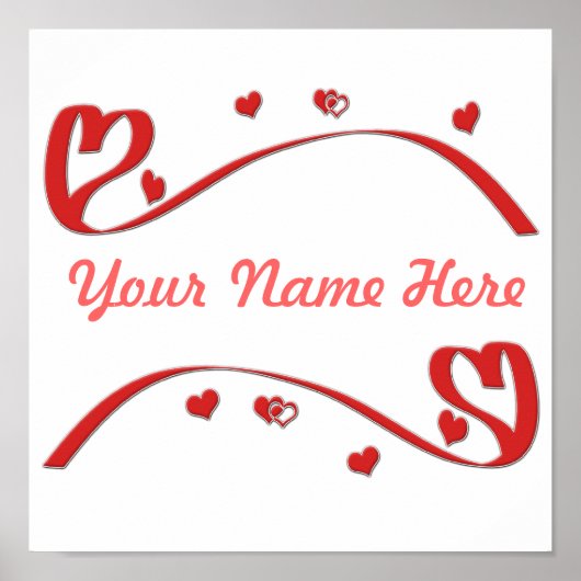 赤いハート ポスター (正面)