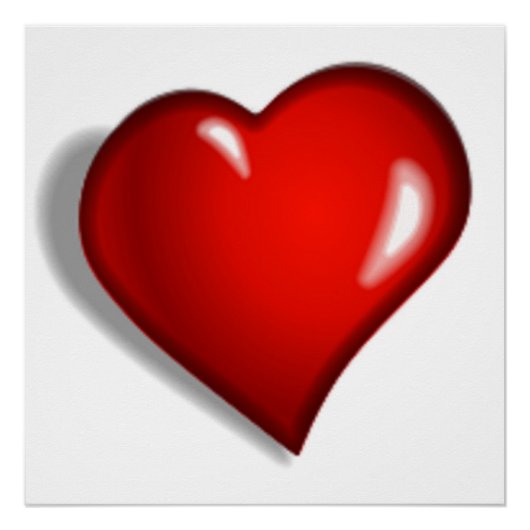 赤いハート ポスター (正面)