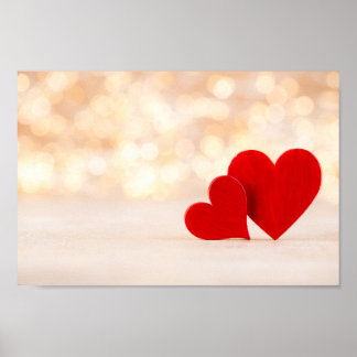赤いハート。 ポスター