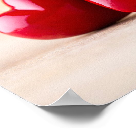 赤いハート。 ポスター (角)