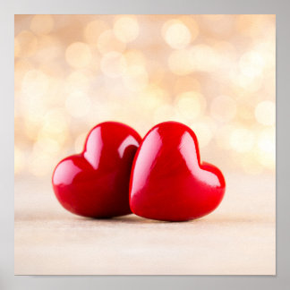 赤いハート。 ポスター