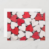 赤いハート。 ポストカード (正面/裏面)