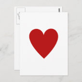 赤いハート ポストカード (正面/裏面)