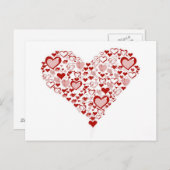 赤いハート ポストカード (正面/裏面)