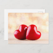 赤いハート。 ポストカード (正面/裏面)