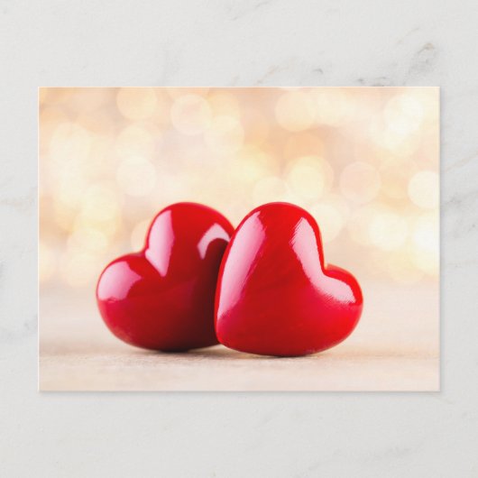 赤いハート。 ポストカード (正面)