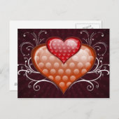 赤いハート ポストカード (正面/裏面)