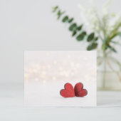 赤いハート。 ポストカード (スタンド正面)