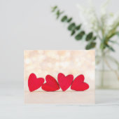 赤いハート。 ポストカード (スタンド正面)