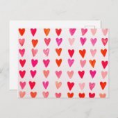 赤いハート。 ポストカード (正面/裏面)