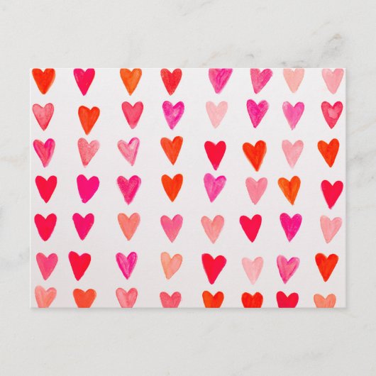 赤いハート。 ポストカード (正面)