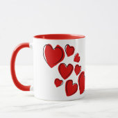 赤いハート マグカップ (左)