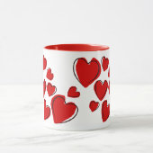 赤いハート マグカップ (中央)