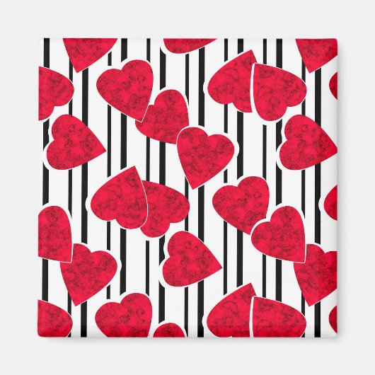 赤いハート マグネット (正面)