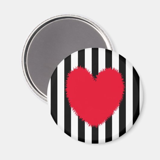 赤いハート マグネット (正面/裏面)