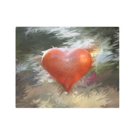 赤いハート- メタルプリント