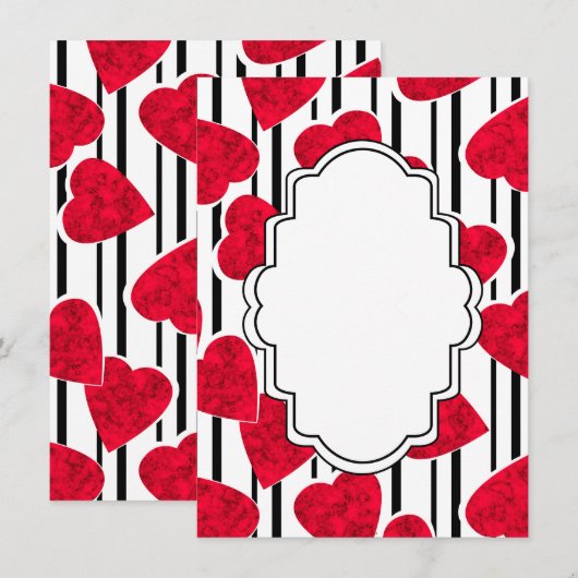 赤いハート メニュー (正面/裏面)