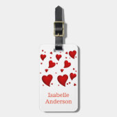 赤いハート ラゲッジタグ (正面縦)