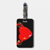 赤いハート ラゲッジタグ (裏面縦)