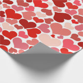 赤いハート ラッピングペーパー (角)