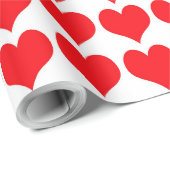 赤いハート ラッピングペーパー (ロールコーナー)