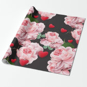 赤いハート ラッピングペーパー