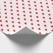 赤いハート ラッピングペーパー (角)