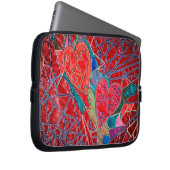 赤いハート ラップトップスリーブ (正面右)