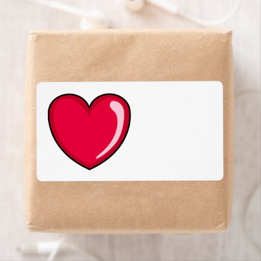 赤いハート ラベル (インサイチュ)