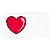 赤いハート ラベル (正面)