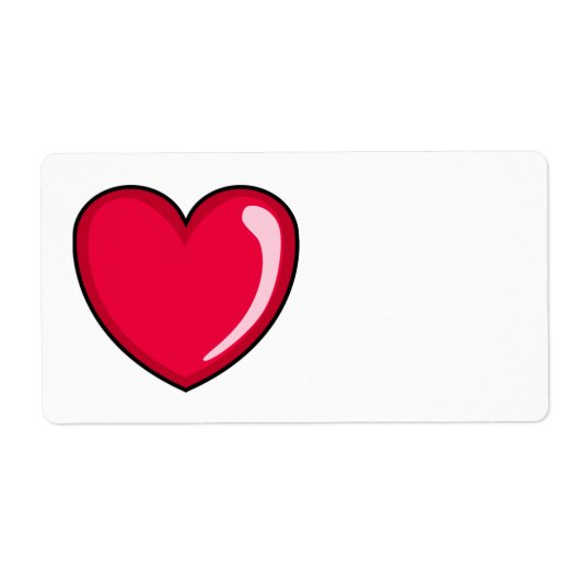 赤いハート ラベル (正面)