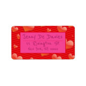 赤いハート ラベル (正面)