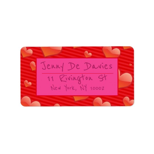 赤いハート ラベル (正面)