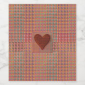 赤いハート ワインラベル (シングルラベル)