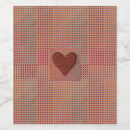 赤いハート ワインラベル (シングルラベル)