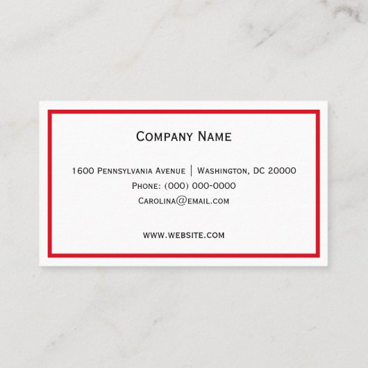 赤いハート 名刺 (裏面)