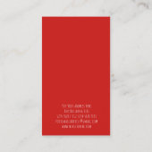 赤いハート 名刺 (裏面)