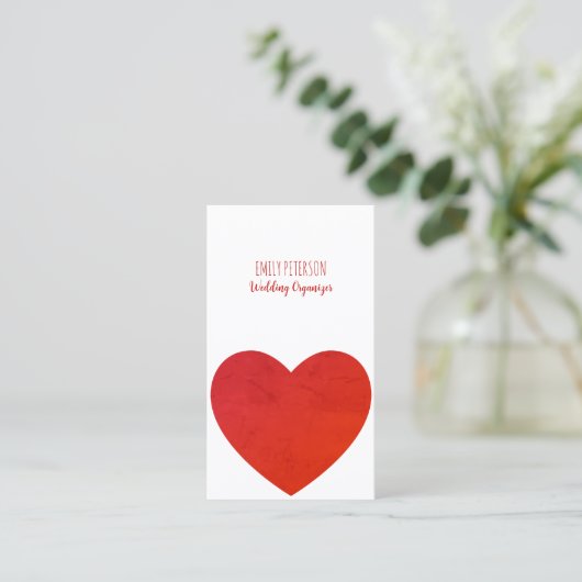 赤いハート 名刺 (スタンド正面)